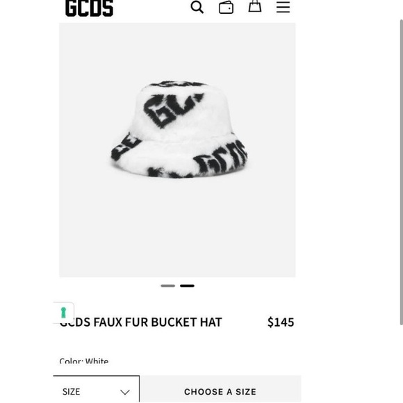GCDS Faux Fur Bucket Hat